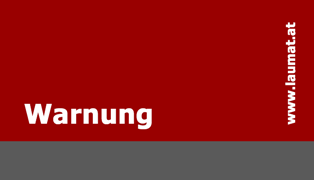 laumat|at - Warnung