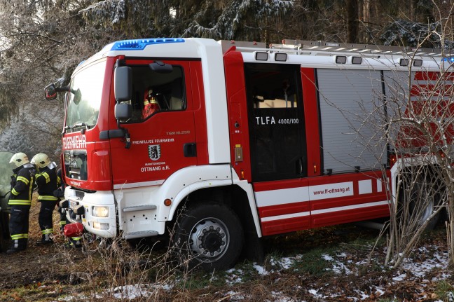 Personenrettung nach Forstunfall in einem Waldstück in Ottnang am Hausruck