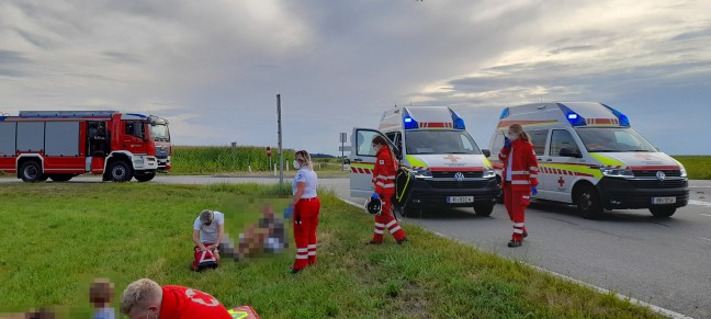 Schwerer Kreuzungsunfall in St. Georgen bei Obernberg am Inn fordert mehrere Verletzte