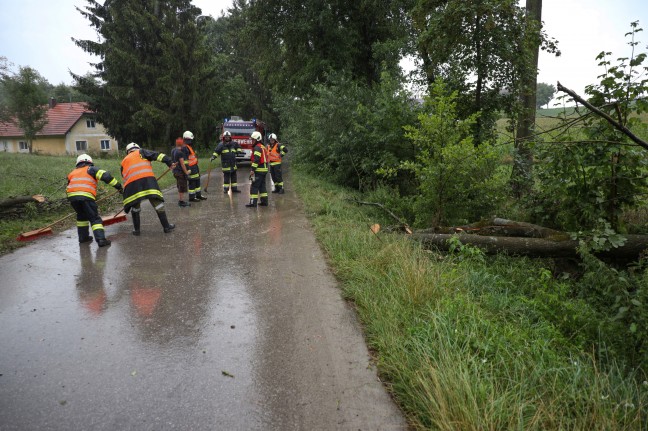 Gewitter sorgten für einzelne Einsätze der Feuerwehren in Oberösterreich