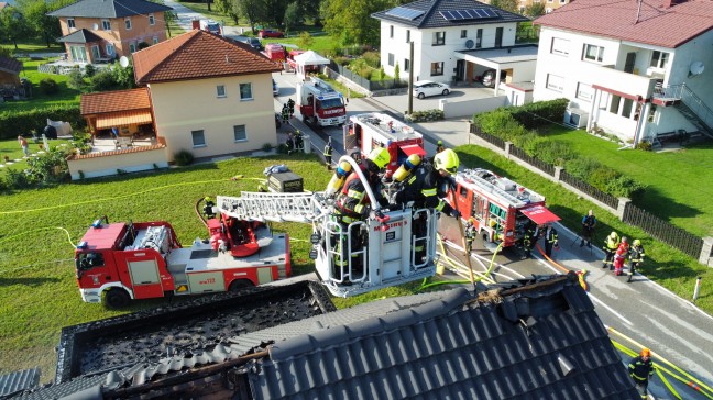 Fünf Feuerwehren bei Wohnhausbrand in Dietach im Einsatz