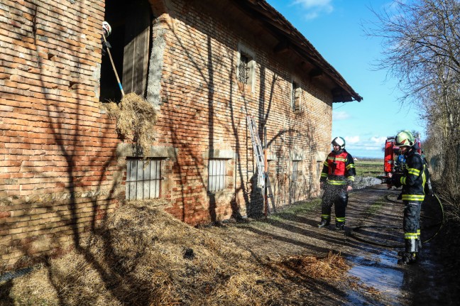 Brand im Heustock eines landwirtschaftlichen Objekts in Marchtrenk