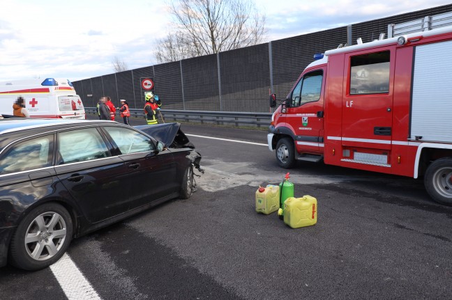 Schwerer Verkehrsunfall auf Innkreisautobahn bei Meggenhofen fordert eine verletzte Person
