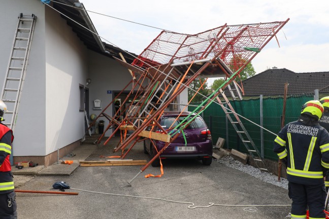 	Gerüst bei einem Einfamilienhaus in Edt bei Lambach umgestürzt