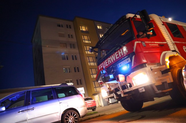 	Brand einer Steckdose in einer Mehrparteienhauswohnung in Wels-Neustadt