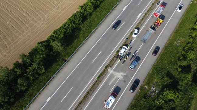 	Unfallserie im Abendverkehr auf Westautobahn zwischen Laakirchen und Vorchdorf