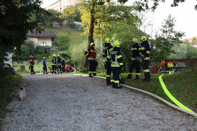 	Sechs Feuerwehren bei Brand bei einem Glasverpackungshersteller in Kremsmünster im Einsatz