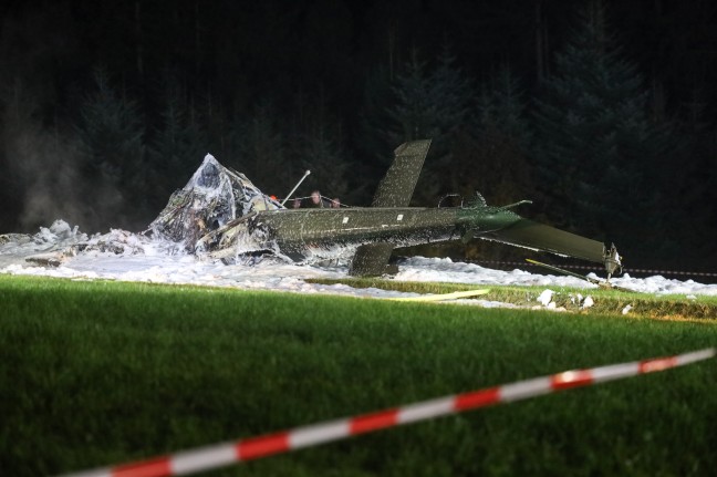 	Sechs Verletzte: Hubschrauber des Bundesheeres bei Pramet abgestürzt und in Flammen aufgegangen