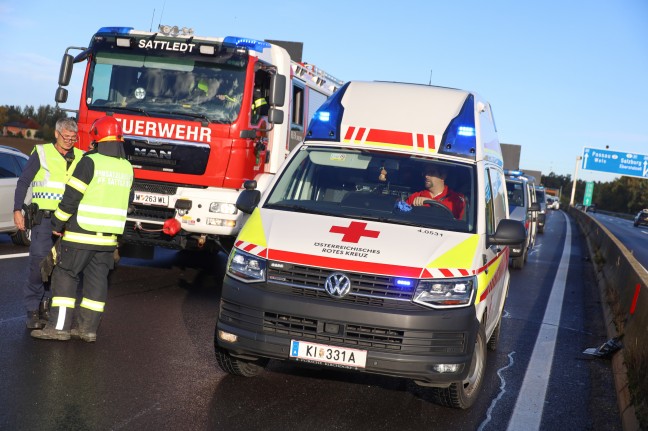 	Autoüberschlag auf Pyhrnautobahn bei Ried im Traunkreis fordert zwei Verletzte