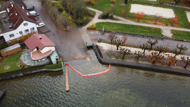 	Gewässerverunreinigung im Traunsee durch ausgetretenes Öl im Ortszentrum von Altmünster