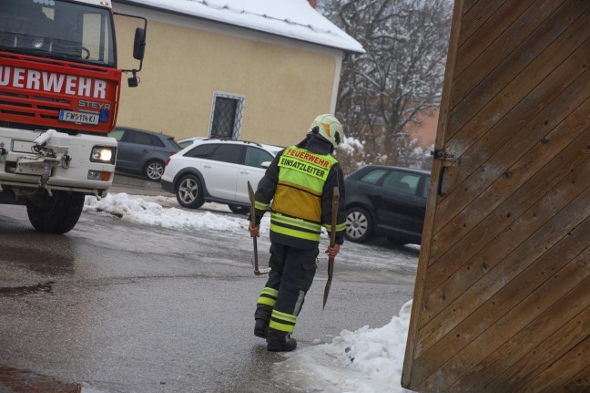	Vier Feuerwehren bei Brand in einem Fernwärme-Hackschnitzellager in Molln im Einsatz