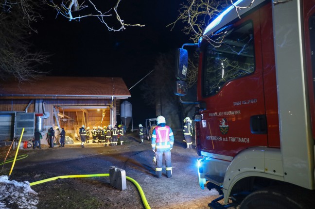	Brand bei einer Heutrocknungsanlage eines Stallgebäudes in Hofkirchen an der Trattnach