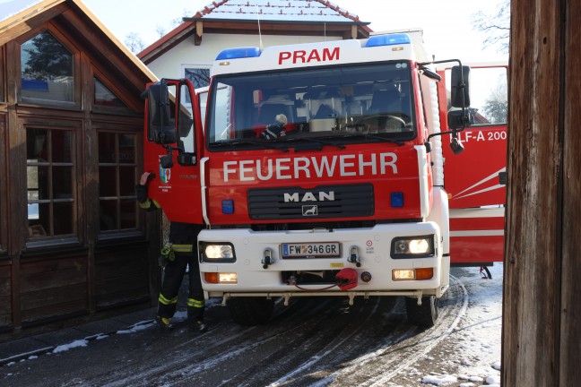 	Küchenbrand in einem Wohnhaus in Pram sorgte für Einsatz der Feuerwehr