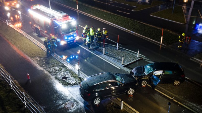 	Schwerer Crash auf Braunauer Straße bei Burgkirchen