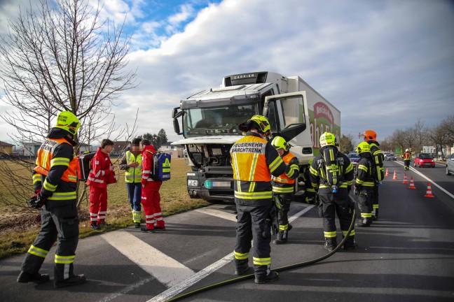 	Kleinbrand in einer LKW-Fahrerkabine sorgte für Einsatz zweier Feuerwehren in Marchtrenk