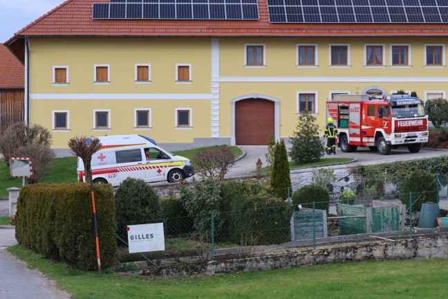 	Bagger umgestürzt: Einsatz dreier Feuerwehren bei Personenrettung in Steinerkirchen an der Traun