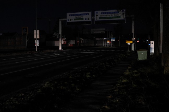 Nchtlicher Stromausfall: Groteil des Welser Stadtgebietes fr etwa eine Stunde ohne Strom