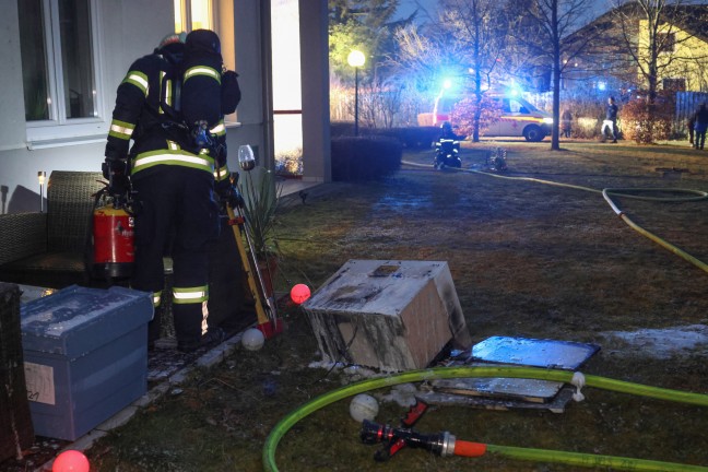 Kchenbrand in einer Wohnanlage in Wels-Lichtenegg fordert einen Verletzten