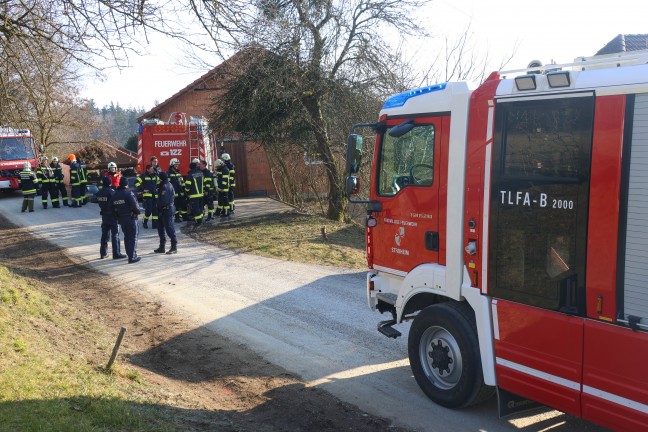 Vier Feuerwehren bei Brand in einem Heizraum in Stroheim im Einsatz