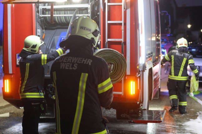 Brand einer Selche in einem Nebengebude eines Hauses in Wels-Neustadt