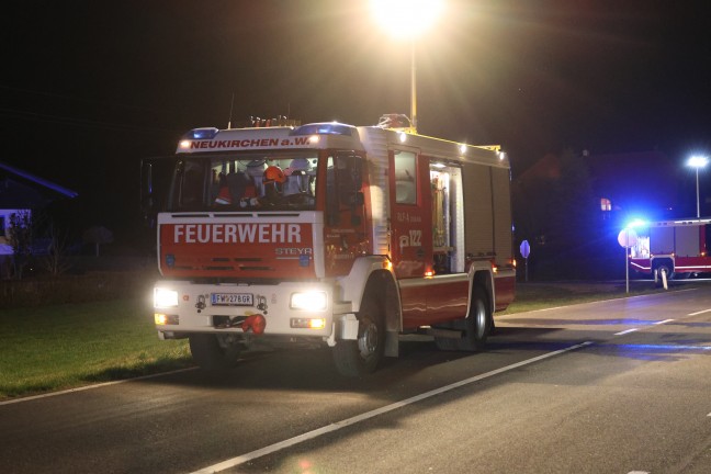 Fahrzeug bei schwerem Verkehrsunfall in Neukirchen am Walde berschlagen