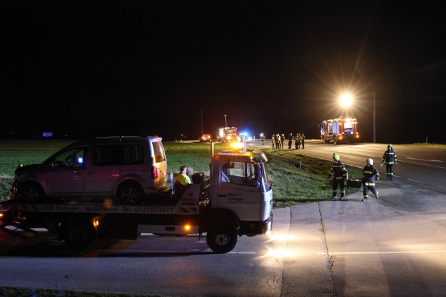 Fahrzeug bei schwerem Verkehrsunfall in Neukirchen am Walde berschlagen