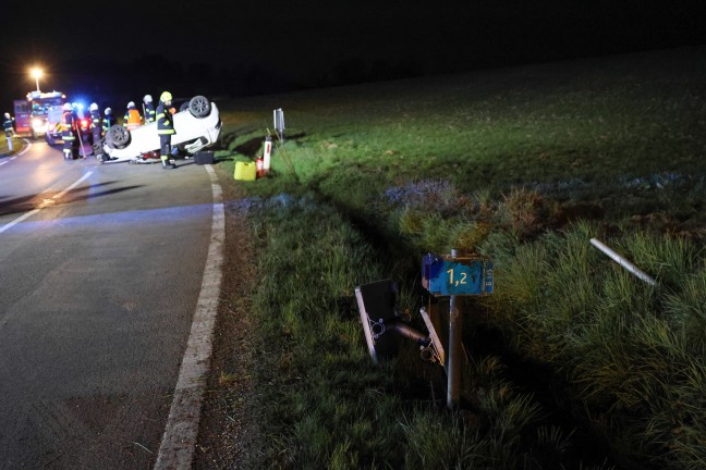 Schwer verletzt: Auto auf Gallspacher Straße bei Grieskirchen mehrfach überschlagen