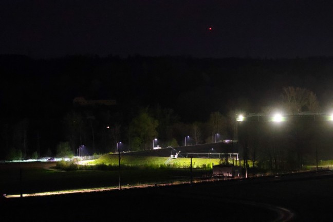 Feuerwehr untersttzte Fahndungsmanahmen der Polizei bei Kremsmnster mit Drohne