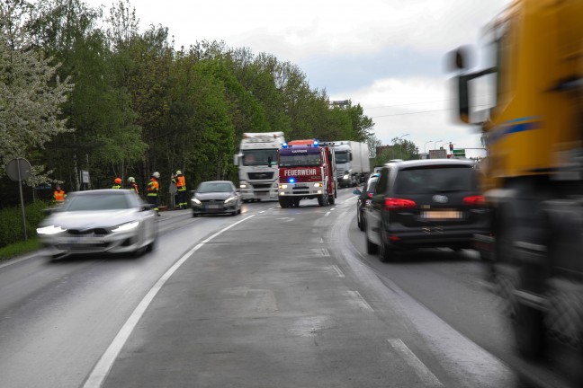 lspur ber einen Kilometer Lnge auf der Wiener Strae bei Marchtrenk