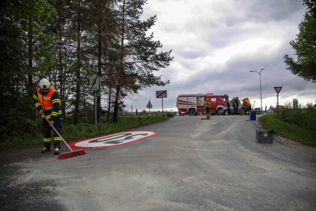 lspur ber einen Kilometer Lnge auf der Wiener Strae bei Marchtrenk