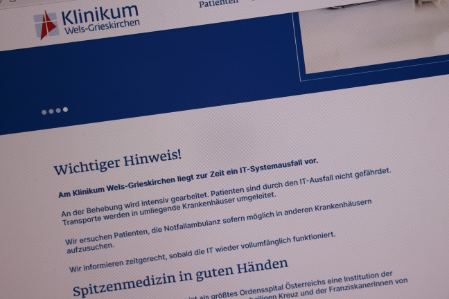 IT-Systemausfall: Klinikum Wels-Grieskirchen musste Notflle auf andere Krankenhuser umleiten