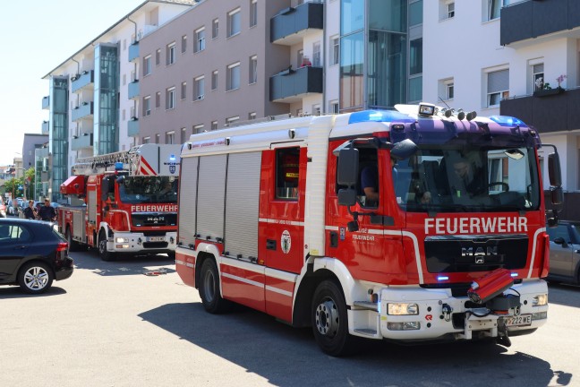 Verrauchte Wohnung und verrauchtes Stiegenhaus durch angebranntes Kochgut in Wels-Vogelweide