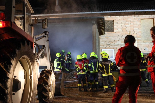 Brand im Hackschnitzellager eines Bauernhofes in Neukirchen am Walde