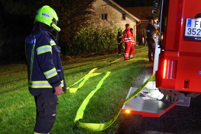 Brand im Hackschnitzellager eines Bauernhofes in Neukirchen am Walde