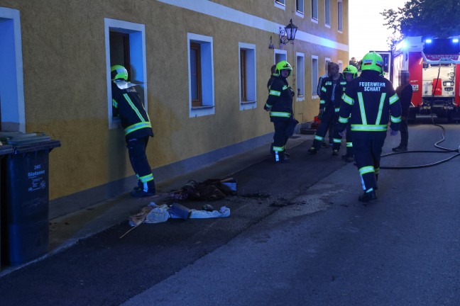 Brand einer Selche auf einem Bauernhof in Vorchdorf sorgt fr Einsatz dreier Feuerwehren