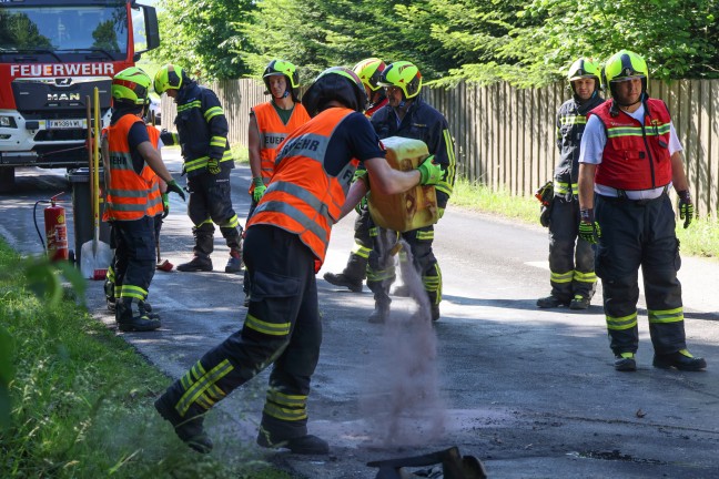 Brett durchbohrte Windschutzscheibe: Auto bei Verkehrsunfall in Gunskirchen gegen Zaun berschlagen