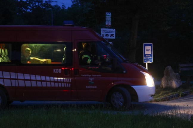 Drei Feuerwehren samt Drohne bei Personensuche im Bereich des Traunfalls im Einsatz