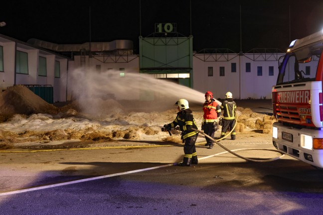 Brand in einer Messehalle in Wels-Lichtenegg sorgt fr Einsatz zweier Feuerwehren