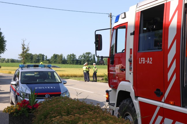 Pritschenwagen umgestrzt: Lenker blieb bei Unfall in St. Marien unverletzt