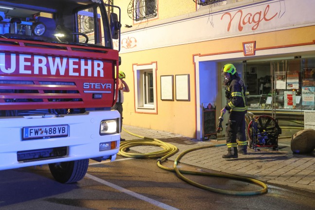 Brand in einer Metzgerei im Ortszentrum von Schrfling am Attersee