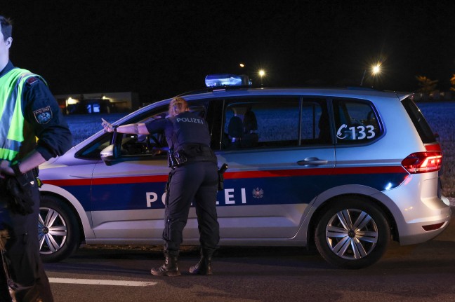 Schneise durch Maisfeld: Auto kracht nach Flucht vor Polizei in Gunskirchen gegen Bume am Waldrand
