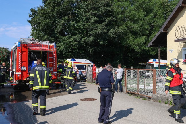 Vier Verletzte bei Brand in einem Einfamilienhaus in Edt bei Lambach