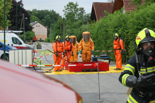 Chlorgasaustritt: Groeinsatz der Feuerwehr bei Freibad in St. Martin im Innkreis
