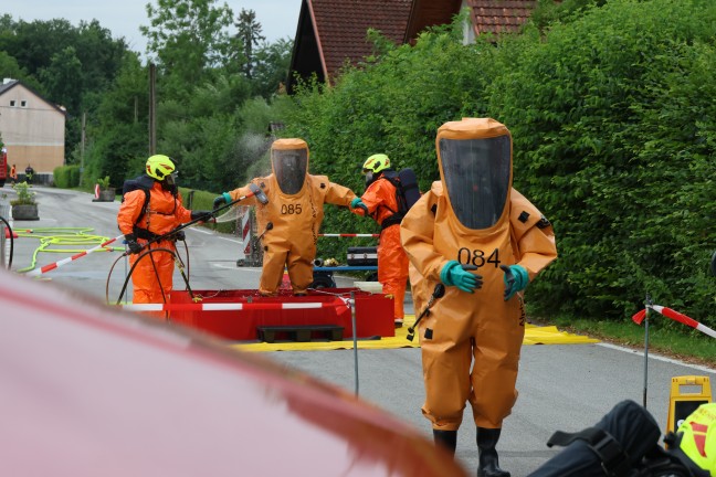 Chlorgasaustritt: Groeinsatz der Feuerwehr bei Freibad in St. Martin im Innkreis