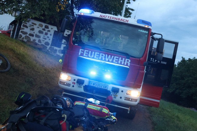 Drei Feuerwehren bei Zimmerbrand in einem Wohnhaus in Natternbach im Einsatz