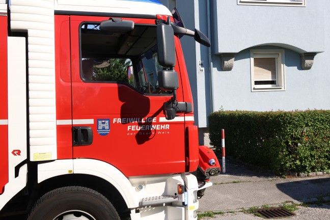 Brandverdacht samt dringender Trffnung in Wels-Vogelweide