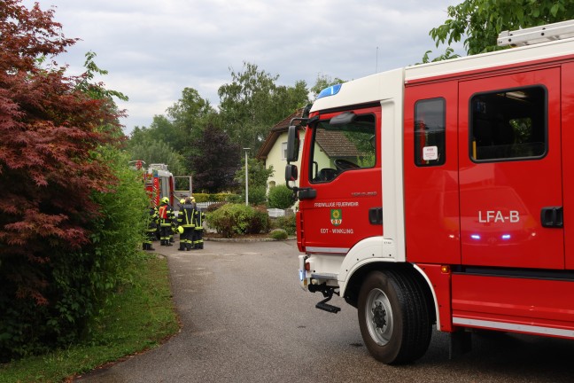 Brand im Zhlerkasten eines Wohnhauses in Edt bei Lambach sorgte fr Einsatz