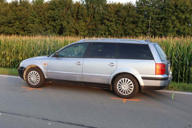 Drei teils Schwerverletzte bei Crash mit vier beteiligten Autos auf Wiener Strae bei Lambach