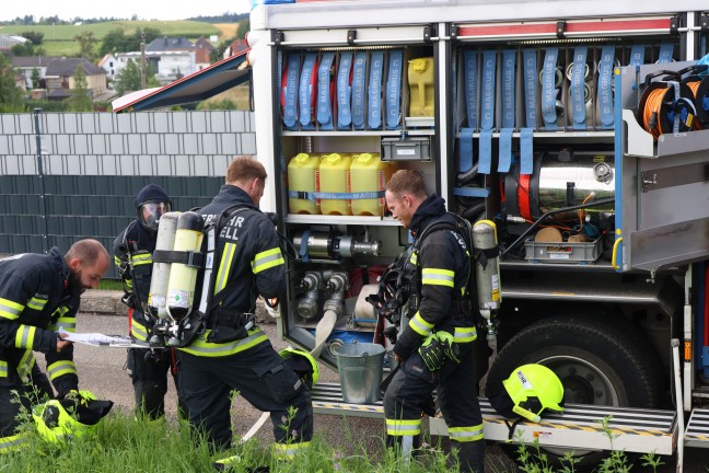 Drei Feuerwehren bei kleinerem Brand in einer Kche eines Hauses in Sipbachzell im Einsatz