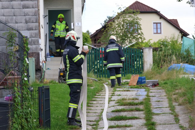 Drei Feuerwehren bei kleinerem Brand in einer Kche eines Hauses in Sipbachzell im Einsatz